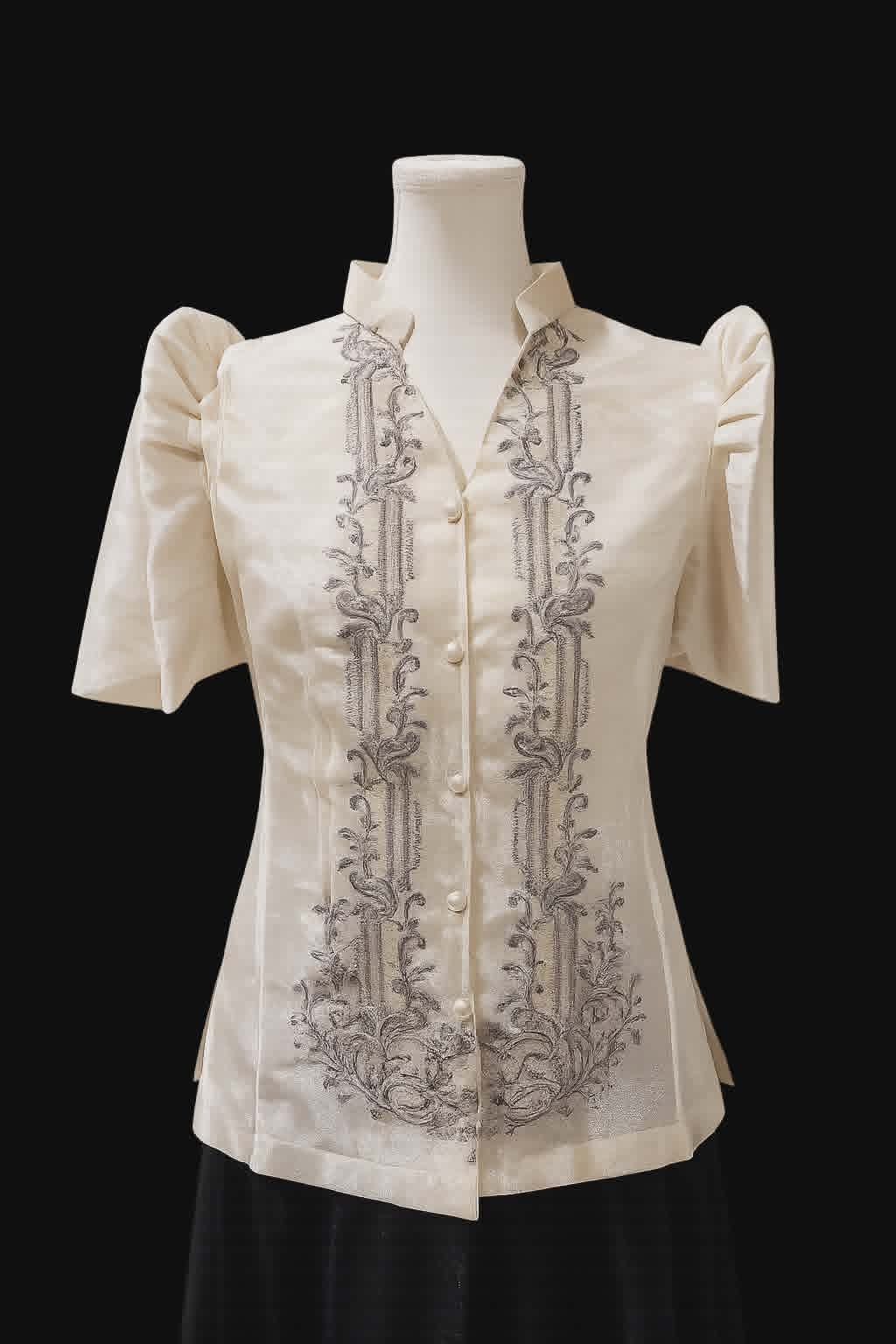 Silver Vine Embroidered Bolero