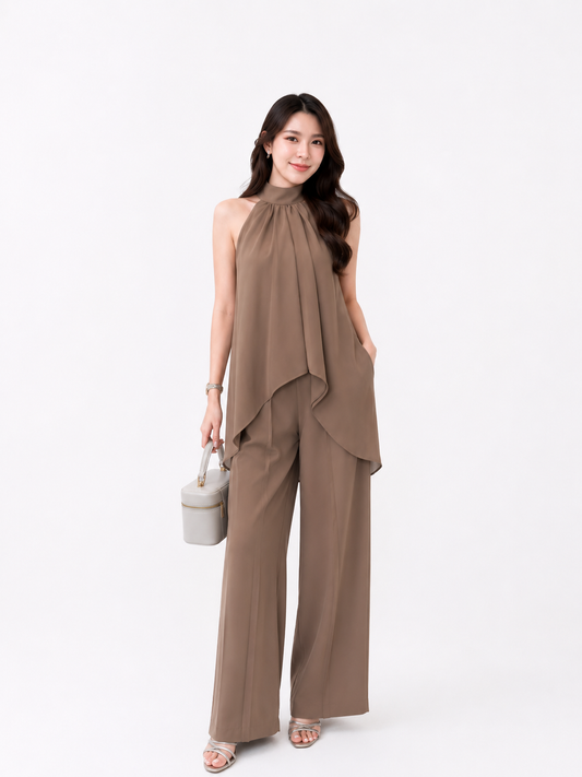 Halter Neck Wide Leg Co-ord Set