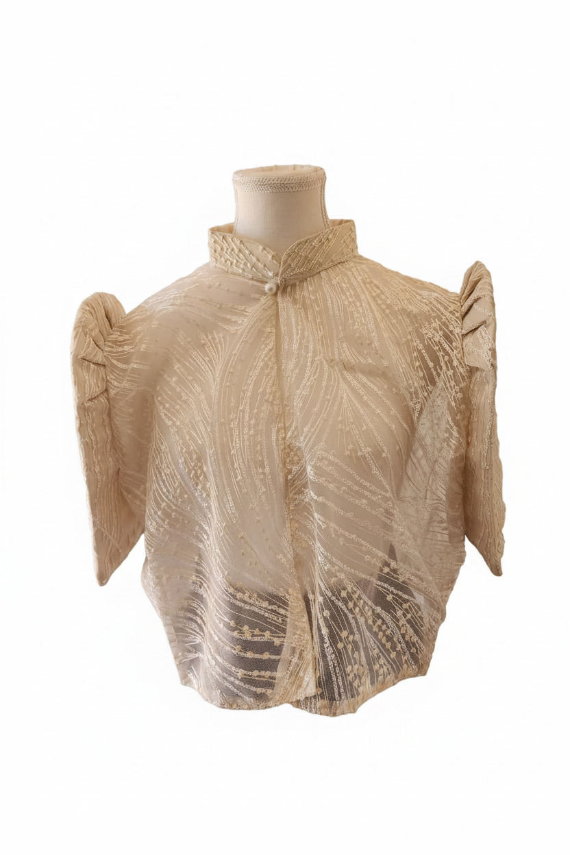 Textured Lace Blouse – No Background